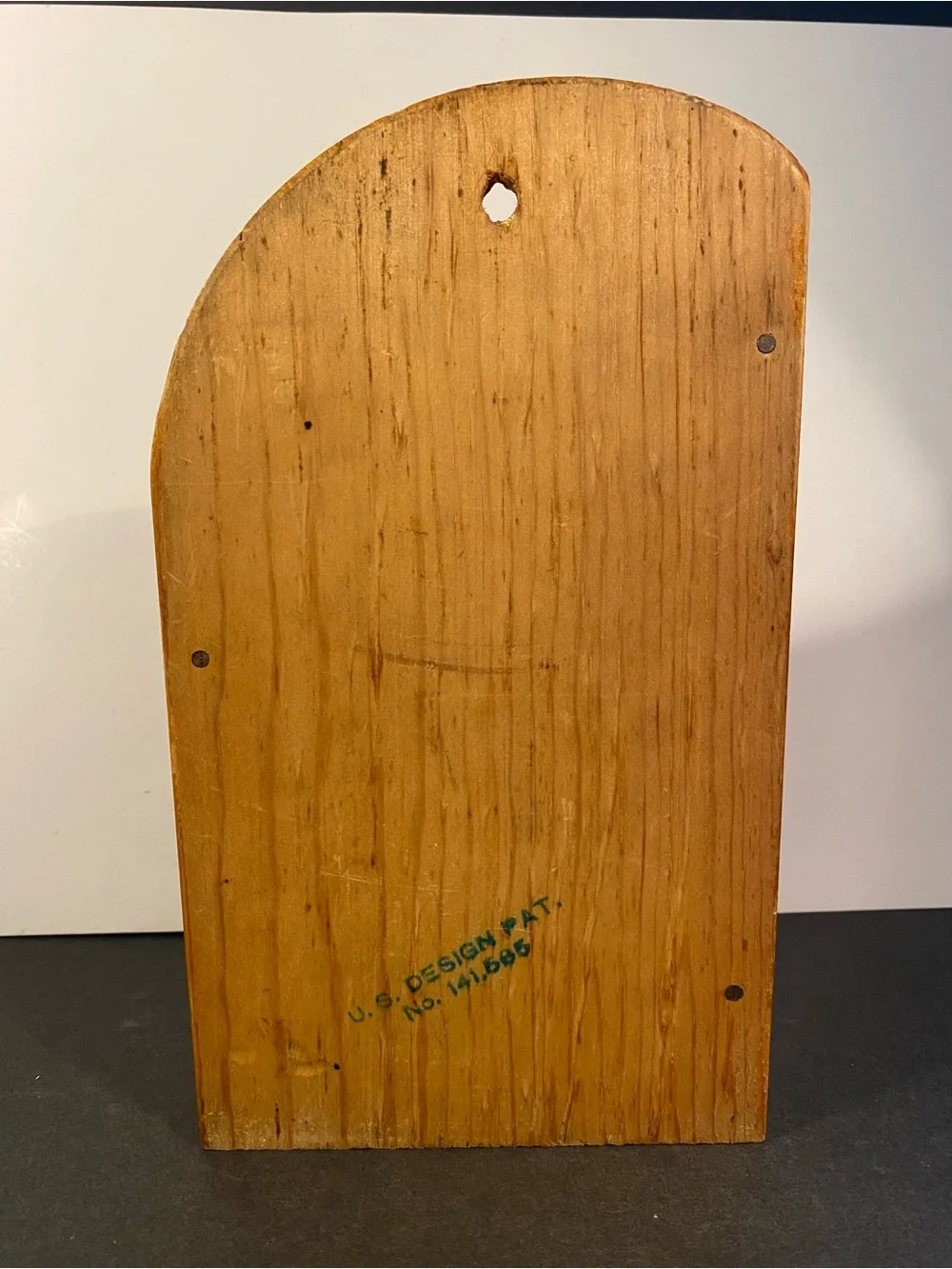 Vintage Hand-Painted Wooden Wall Hanging Knife Block with Dutch Girl Motif